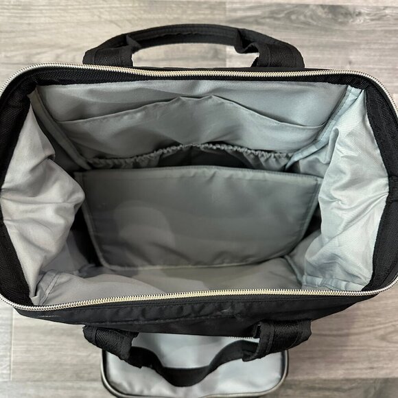 Skip Hop  Black Gold Diaper Bag  Mainframe Large Capacity Backpack - Picture 7 of 11